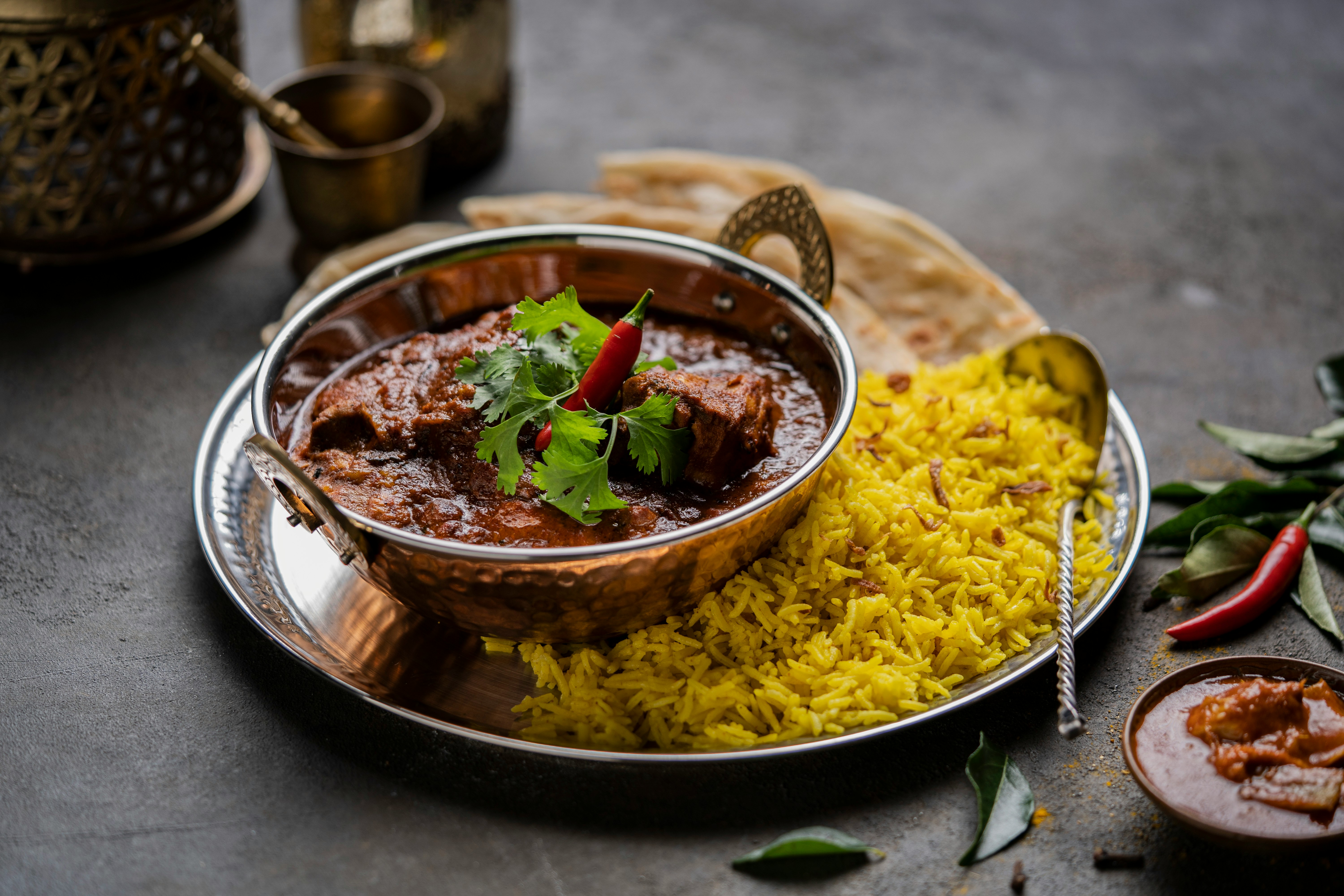 Authentic Hyderabadi cuisine preparation at Dasaraa